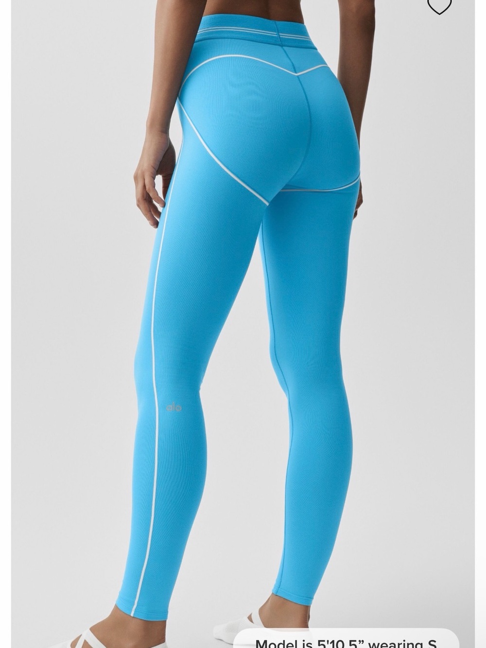 Alo airbrush heart throb azure blue leggings medium - Picture 5 of 7